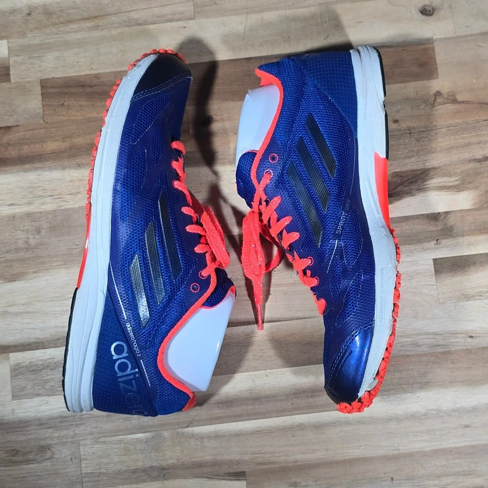 Adidas Adizero Hagio 2 Blue Orange Lightweight Running‎ Shoes 7.5 G95122